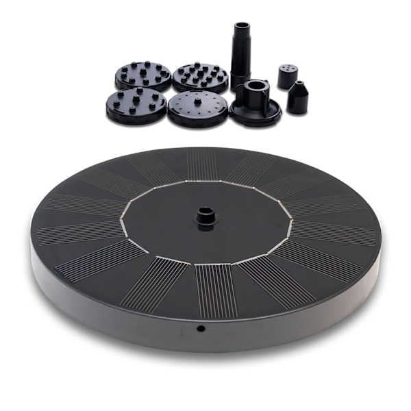 Kampanj till lågt pris! Fontän - Solfontän / Vattenfontän Solcell - 16 cm Svart Black Svart