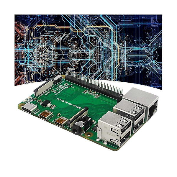 CASA CM4 - PI4B -sovitinkortti Raspberry Pie CM4 -moduulille 4B-sovittimeen 4-suuntainen USB2.0 RJ45 Ethernet Por