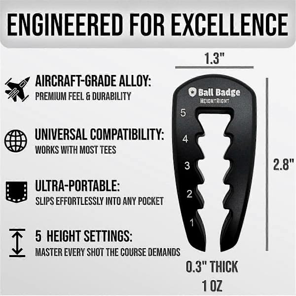 2 st Justerbar Golf Tee Höjd Verktyg Precision Tee Höjd Inställare