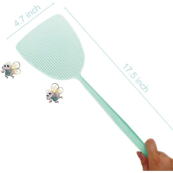 Høykvalitets 3-delt fluesmekker med krok, robust og fleksibel lang fluesmekker, 44,5 cm håndtak fluesmekker/fluesmekker, egnet for