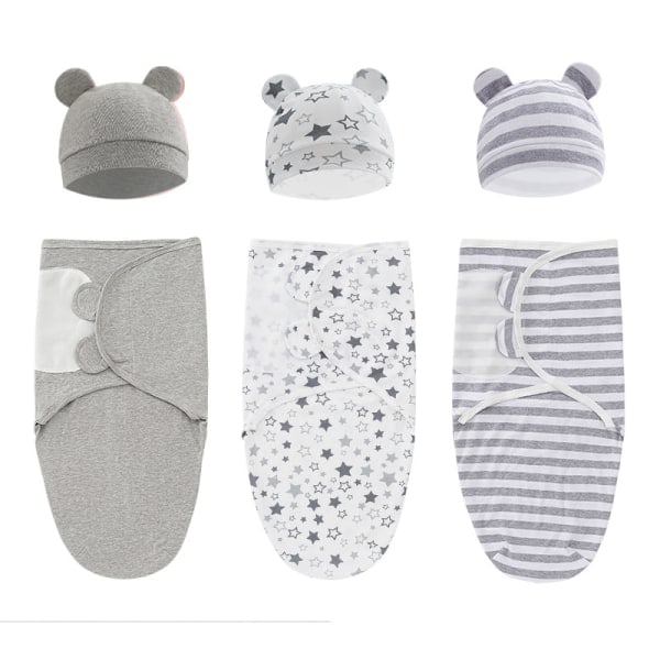 Nyfödd bebis swaddle-filt sovsäck sängkläder Stjärnor