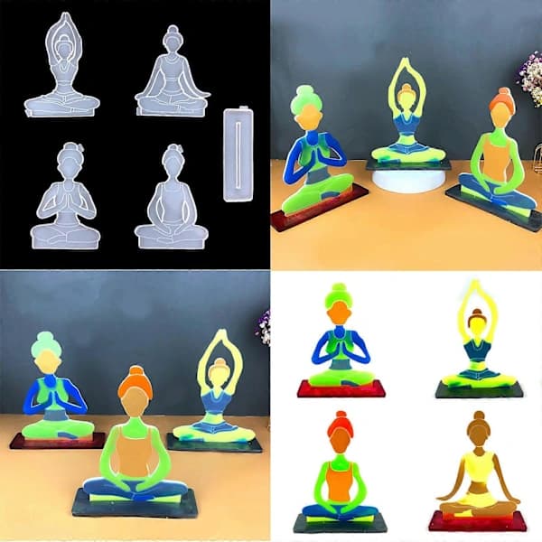 DIY Yoga Pige Epoxystøbeform Kontorpynt