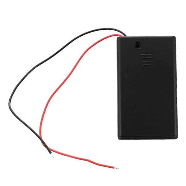 CASA 2 stk. 3 x AAA 4,5V Batteriholder Kasseboks Ledningsført ON/OFF Kontakt m/ Låg