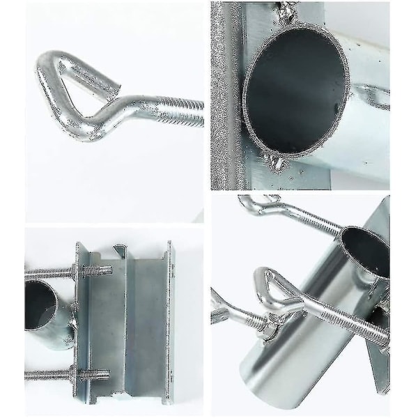 Parasolholder, altanrækværk, altanparasolholder 1 stk - sølv