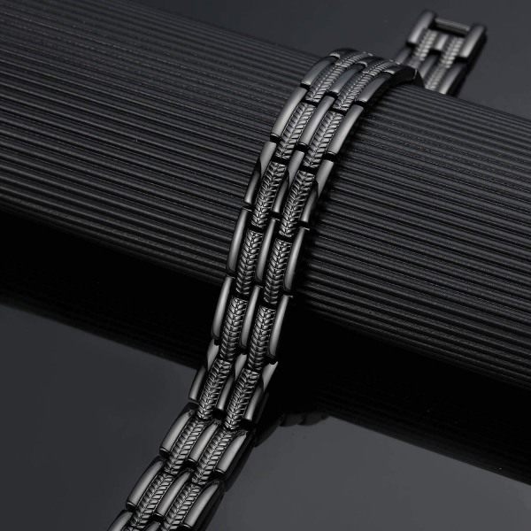 Koppararmband kompatibelt med män, magnetisk örstil, koppararmband med superstark magnet, justerbar storlek
