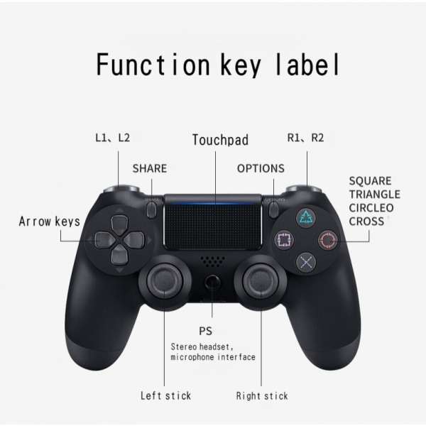 PS4-controller med let berøringsskærm og seksakset vibration PS4 ha C_ca C