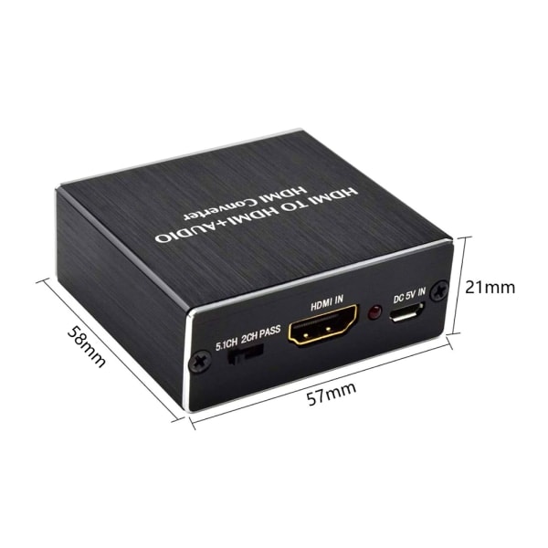 4K HDMI Ljudextraktor Konverterare, HDMI till SPDIF Konverterare | HDMI till HDMI och optisk SPDIF med 3,5 mm stereo stöd 3D, 1080p_ca