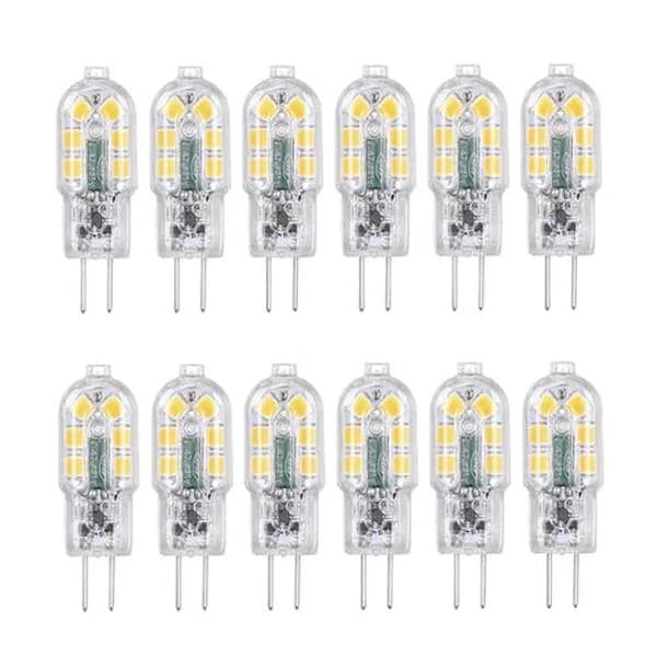 Tomshine G4 LED-pærer 12-pakke varm hvit