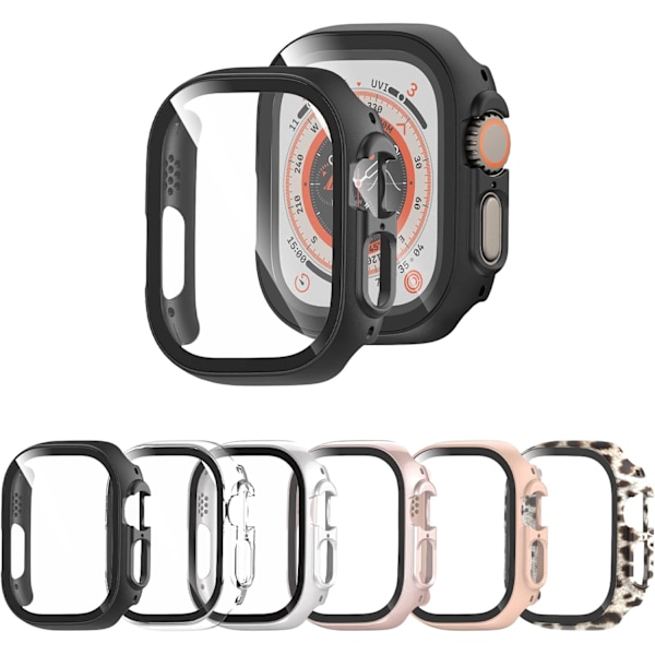 6-pack fodral för Apple Watch Ultra 49 mm med härdat glasskydd 6-Pack 3 6-Pack 3 49mm