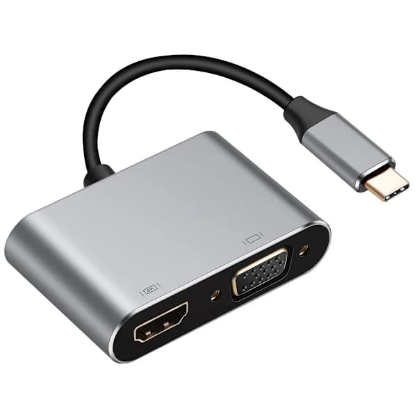 USB 3.0 Type-C til HDMI 4K RJ45 VGA TF SD-læser PC Computer Forlængeradapter Tilbehør
