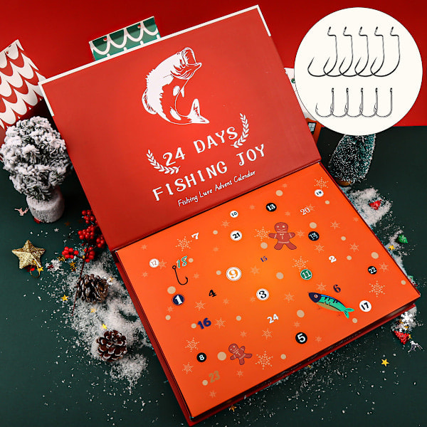 Fiske Adventskalender - Fiskedragsset, Fiske Adventskalender | 24 Dagar med Beten för Havsfiske, För Pappa, Vänner, Pojkvän