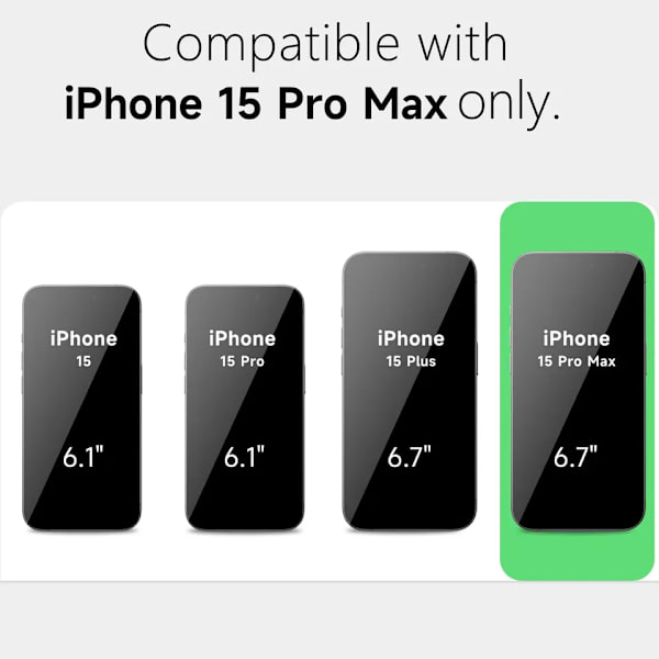 iPhone 15 Pro Max Mat Sort Cover - Ekstra Kamerabeskyttelse iPhone 15 Pro Max iPhone 15 Pro Max