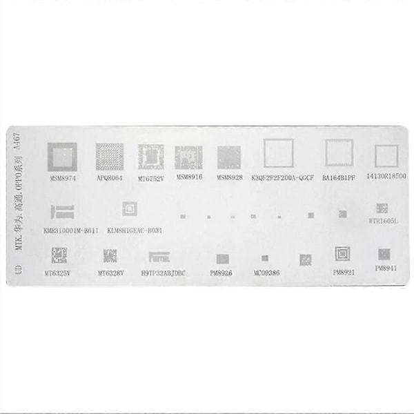 CASA 4 st Universal BGA-stencil för MTK MSM iPad CPU RAM PM Power IC Reball Pin Direkt Värmemall