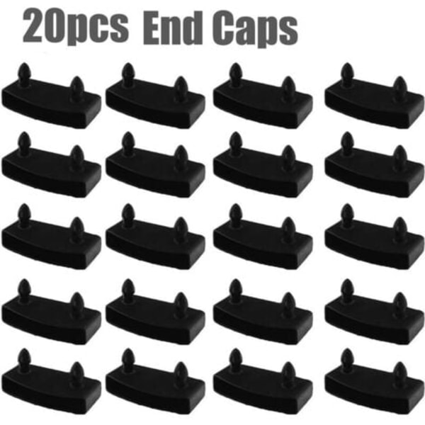 Set med 20 st sängramslattshållare 54 mm x 9 mm Svart inre sidostöd Sängkläderstillbehör i plast-DPZO.ca