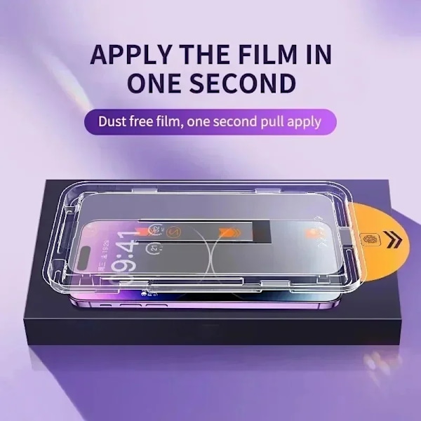 3 stycken Skyddande härdat glas för i-Phone Dammtät för skärmskydd I-Phone 16 Wallet case