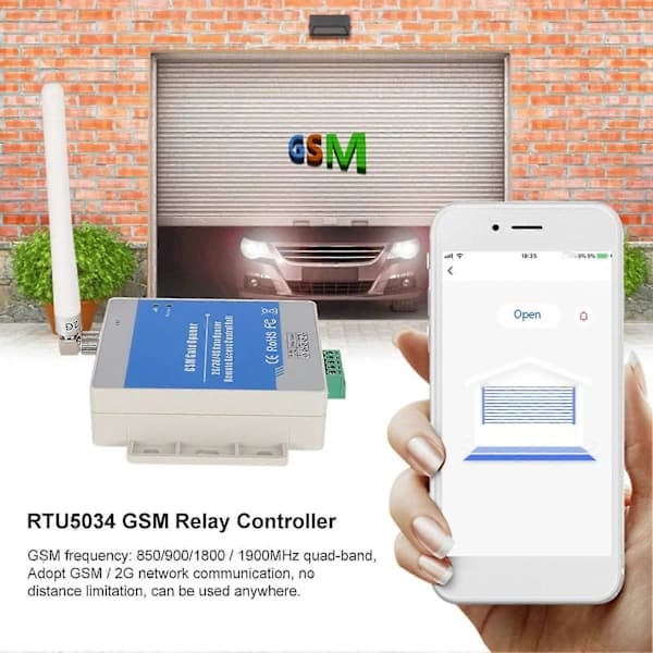 Automatisk GSM Grindåpner Relébryter RTU5034