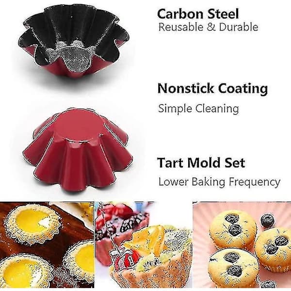 [CA] 10-pack Tartformar, Mini Muffinsformar i Kolstål