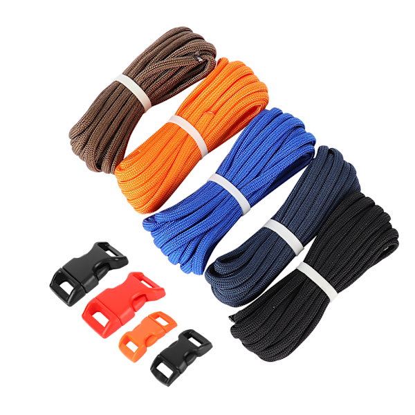 Nylon Paracord Snor Tau Håndlaget DIY Armbåndsdekorasjonssett Med Plastspenne (Modell 2)