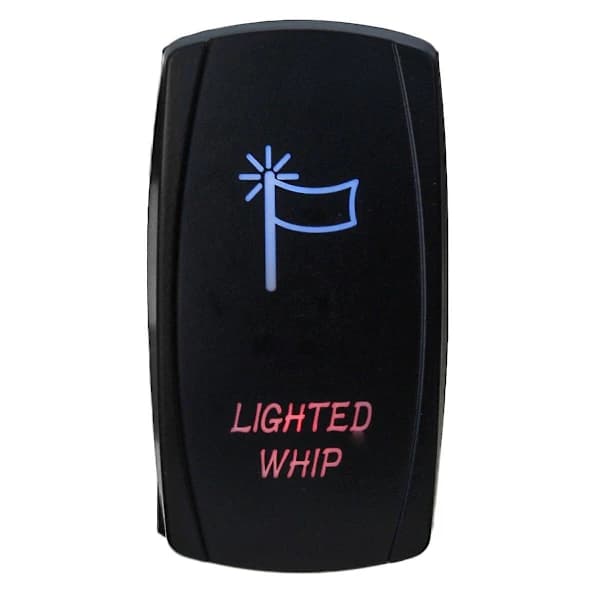 {ca}12V-24V Vippebryter med doble LED-lys Blå Rød Bil Båt