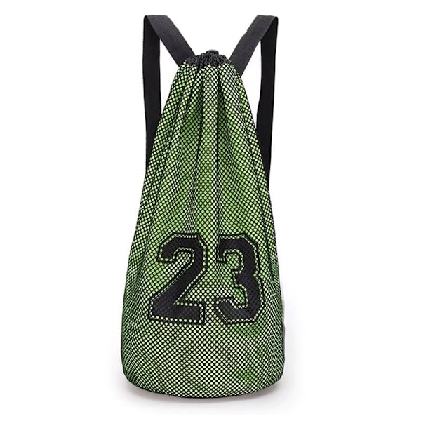 Mesh Basketbollväskor Dragsko Mash Pack Fitness Hinkväska Utomhus Basketboll Ryggsäck