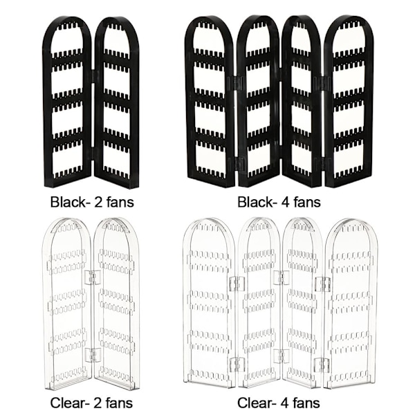 Örhänge Display Hållare Örhängen Dubbar Display Rack CLEAR 2 FANS klar clear 2 fans