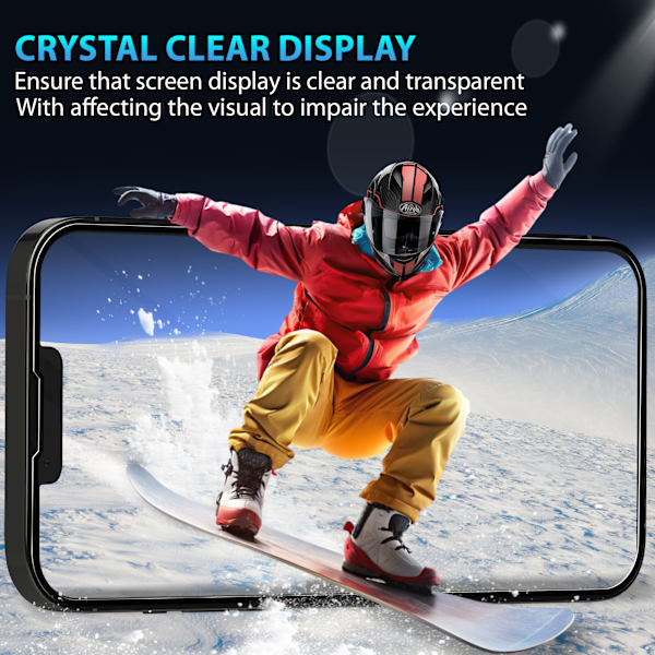 2-Pack iPhone 13 Screen Protector & 2-Pack Lens Protector - Tempered Glass 9H - Super Quality 3D