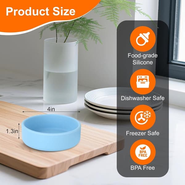 Äggbitsformar i silikon, 4-pack BPA-fria diskmaskinssäkra koppar för äggbitsmaskiner, airfryers, Instant Pots, mikrovågsugnar, 10 cm