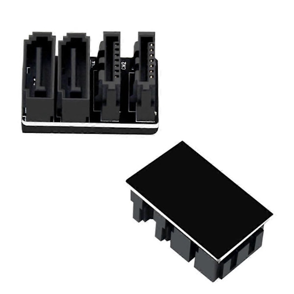 CASA 1 stk. Dobbelt SATA 7Pin Hun til Dobbelt 7Pin Han 180 Graders Vinklet Adapter Mainboard SATA Adapter f