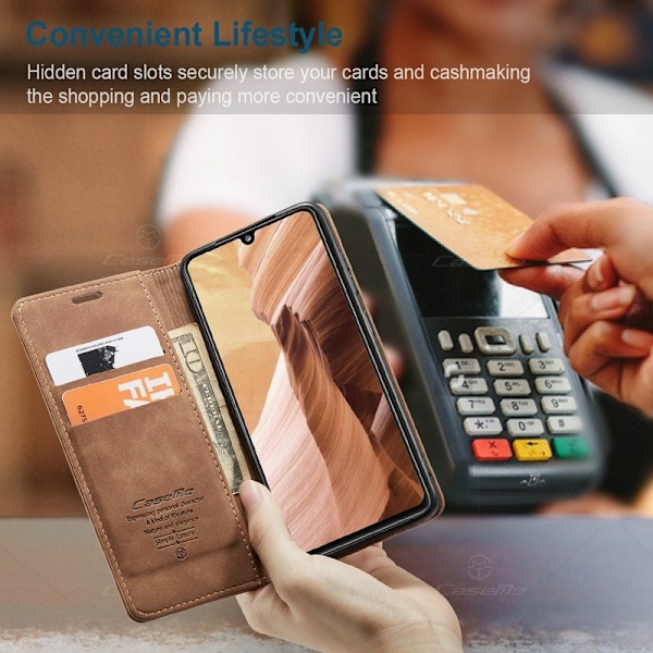 Nahkakotelo iPhone 13:lle | tummanruskea