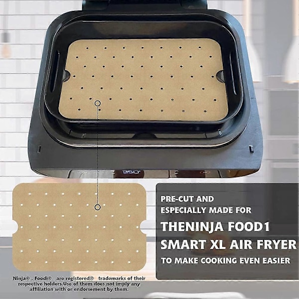 CASA 100 kpl Air Fryer -paperi, jossa ilma-aukot, Air Fryer -leivinpaperivuorat Ninja Foodi Smart FG551 Air Fr -laitteeseen