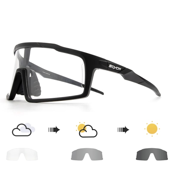 SCVCN Herre Solbriller Hiking Sykkelbriller Fotokromatiske solbriller for MTB UV400 Goggles Kvinne Sykkel Sykkel Sykkelbriller PC-SC-X31-09 PC-SC-X31-09 PC-SC-X31-02