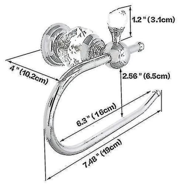 [CA] Toiletpapirholder i messing, Crystal-serie, Poleret krom