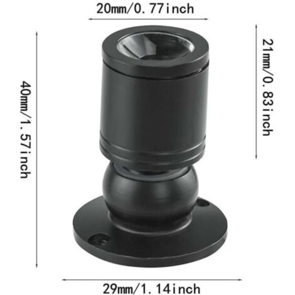 Ulisem 10 x mini LED downlights, mini spotlight 1WLED, med driver, 100-265v [energiklasse A+] (svart, kaldt lys).ca