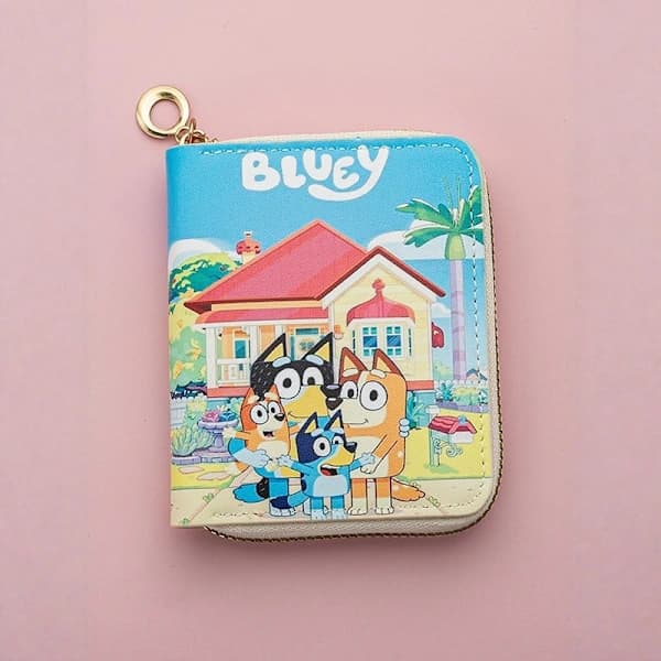 Bluey Tecknad Plånbok – Kortfodral för Barn & Studenter, Anime-stil 1 11*8.5*2