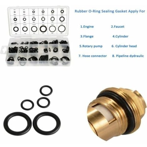 O-rings sortiment Tætningsring O-ringe Universelt Sortiment 225 stk.ca