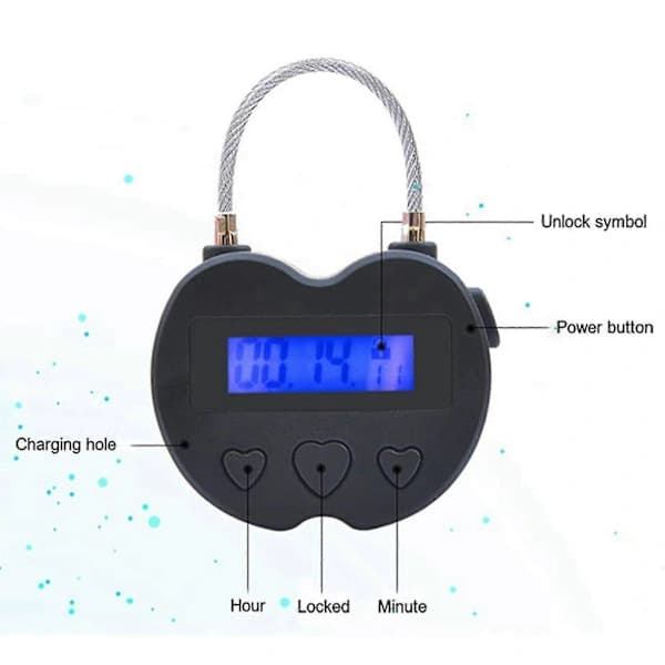 [CA] 2x Smart Tidslås med LCD-display & USB Oppladbar Timer [JUN]