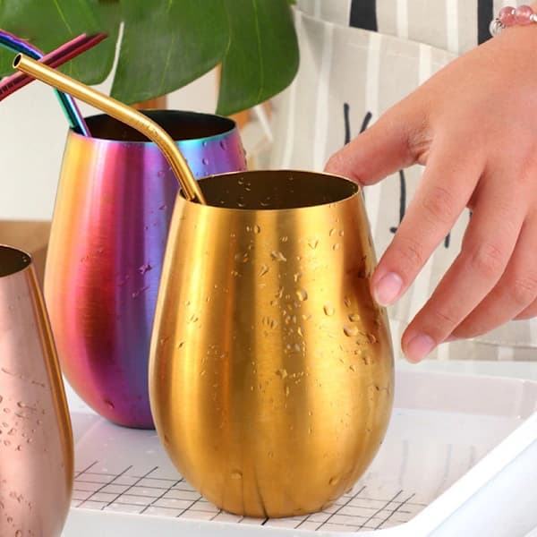 500 ml ølkopp i rustfritt stål, isolert, rustbestandig drikkekopp for bar, hjem og gaver, gull B