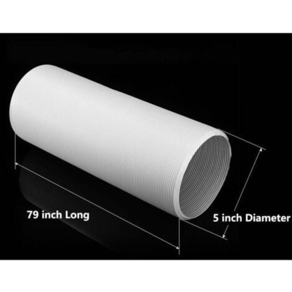 DPZO 2 metrin PVC-ilmastointiletku siirrettävään ilmastointilaitteeseen, joustava poistoletku vastapäivään asennussuuntiin, Ø13CM.-DPZO.ca