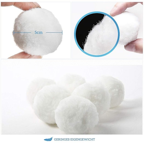 2023 - 700g/8l Filterkugler til Pool, Filterkugler, Fiberfiltermedie til Sandfilter i Pool