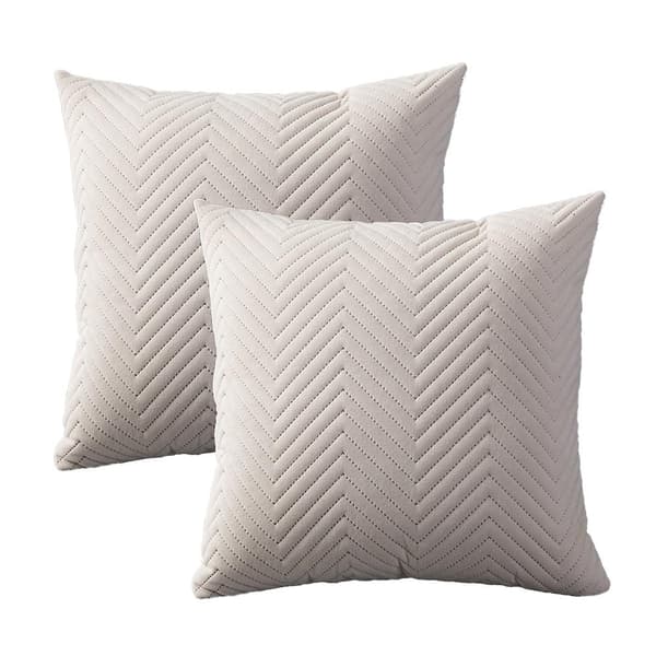 2-pak dekorative pudebetræk pudebetræk pudebetræk til sofa seng bil blå Off white Off white