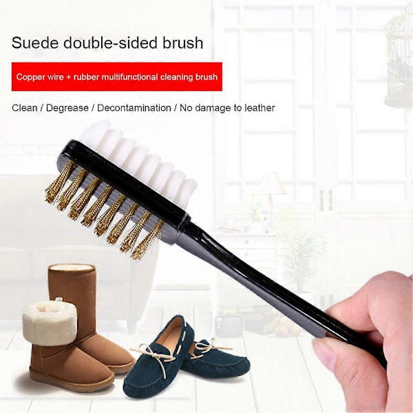 CASA Dobbeltsidet Skobørste Holdbar Plastik Skovaskebørste Ruskind Skorensningsbørste Husholdningsrengøringsværktøjer 5pcs