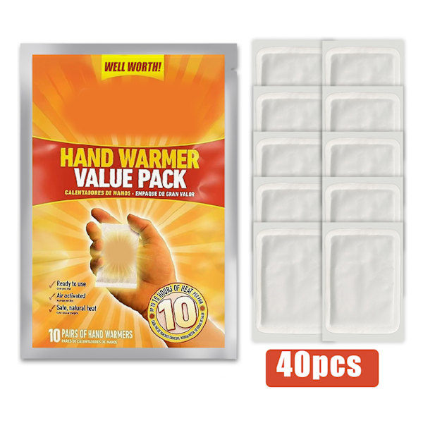 Selvklebende Håndvarmere Naturlig Langvarig Varmeplaster Multifunksjonell Fot Kroppsvarmer for Vinter