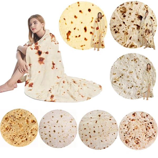 Burrito Tæppe, Dobbeltsidet Kæmpe Hvedetortilla Tæppe