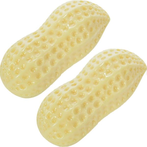 Squeaky Peanut Modeling Hundleksaker för Tuggning 14X8CM TPR Material 2-pack