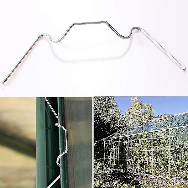 120 st växthusklämmor i rostfritt stål, W-klämmor för växthus i rostfritt stål, reservdelar för växthus 80 x 35 mm för växthuspaneler med ihåliga kanaler, ca