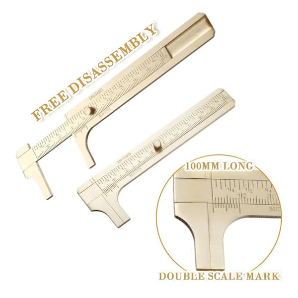 2 dele Messing Vernier Bremsekaliper Lomme Bremsekaliper Handy Bremsekaliper[ca]