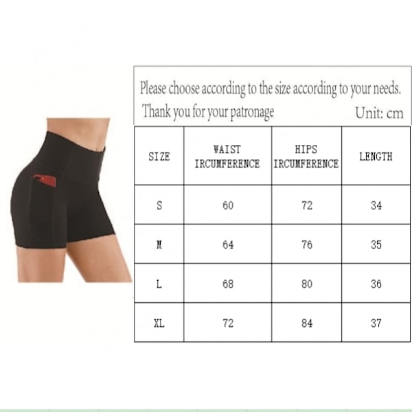 Joogashortsit, naisten shortsit, sivutaskut puhelintaskulla, korkea vyötärö, jooga fitness, treenihousut, alaosa, valkoinen white white XXL