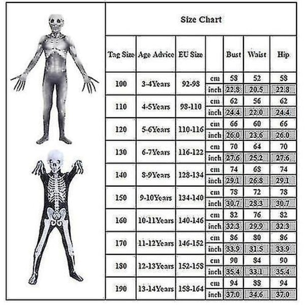 Halloween Fancy Kostume The Rake Morphsuit Drenge Piger Creepypasta 140 yards