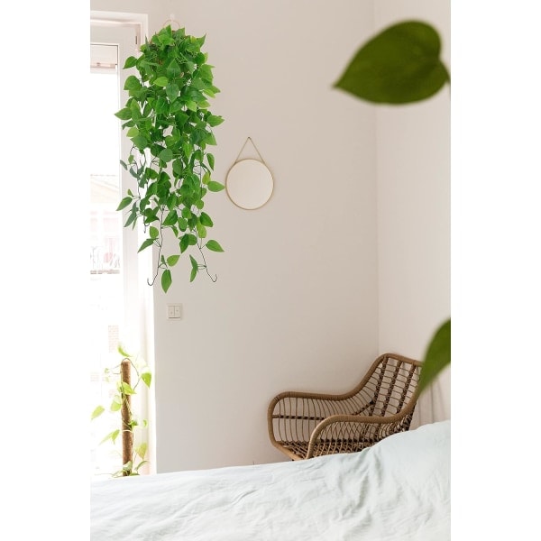 2 stk kunstig efeu klatreplante, kunstig hængende plante