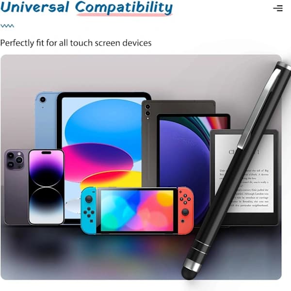 Stylus Penna (4-pack), Universell Kapacitiv Touchscreen Gummispets Digital Penna Kompatibel med iPad, iPhone